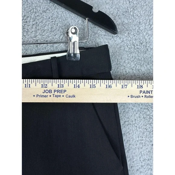 Theory Pants Womens 6 Black Wool Silk Blend Dress Slacks Tailored Work Made USA